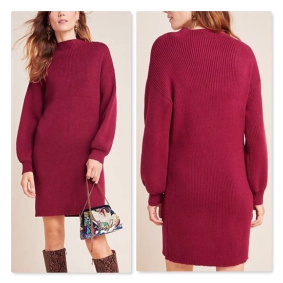 Anthropologie M Alder Mock Neck Sweater Dress NWT - Picture 9 of 9